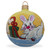 Bunny Rabbit and Gift Glass Ball Christmas Ornament 3.25 Inches