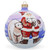 Santa, Polar Bear Animal Glass Ball Christmas Ornament 4 Inches