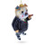 Bulldog in Suit with Cigar Glass Christmas Ornament