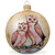 Two Owls Bird Glass Ball Christmas Ornament 4 Inches
