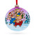 Three Little Pigs Glass Ball Christmas Ornament 4 Inches