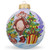 Monkey and Christmas Gifts Glass Ball Christmas Ornament 4 Inch