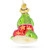 Alligator on the Beach Glass Christmas Ornament