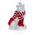 Arctic Fox with Scarf Glass Christmas Ornament