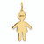 FJC Finejewelers 14k Yellow Gold Plain Polished Small Boy Charm M100A