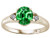 Tommaso Design Round 7mm Simulated Emerald Engagement Ring - 301232AF85