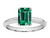 Tommaso Design Octagon Cut 8x6mm Simulated Emerald Ring - 300820B55