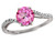 Tommaso Design Round 7mm Created Pink Sapphire s Bypass Ring - 28804B5