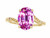 Tommaso Design Oval 10x8mm Simulated Pink Tourmaline Ring - 28760B45