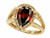 Star K Pear Shape Genuine Garnet Halo Split Shank Big Stone Ring - 28822B7