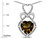 Star K 10k Gold Heart Shape 8mm Genuine Smoky Quartz Heart Halo Embrace Pendant Necklace - 312891AP