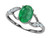 Tommaso Design Genuine Oval Emerald Ring - 300900A55