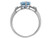 Tommaso Design Genuine Blue Topaz and Diamond Heart Shape Engagement Promise Ring - 308561AF6