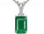 Tommaso Design Emerald Cut 7x5mm Genuine Emerald Pendant Necklace