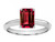 Tommaso Design Octagon Cut 8x6mm Created Ruby Engagement Ring - 301308AF9