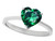 Tommaso Design Simulated Emerald Heart Shape 8mm Solitaire Engagement Ring - 301291AF9
