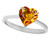 Tommaso Design Genuine Citrine Heart Shape 8mm Solitaire Engagement Ring - 301296AF55
