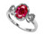 Tommaso Design Oval 8x6mm Created Ruby Ring - 28991B8