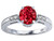 Tommaso Design Round 7mm Created Ruby Engagement Ring - 25881B4