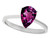 Tommaso Design Genuine Rhodolite Pear Shape 8x6mm Solitaire Engagement Ring - 28005B45