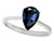 Tommaso Design Genuine Sapphire Pear Shape 8x6mm Solitaire Engagement Ring - 27999B75