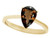 Tommaso Design Genuine Smoky Quartz Pear Shape 8x6mm Solitaire Engagement Ring - 28000B7