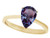 Tommaso Design Simulated Alexandrite Pear Shape 8x6mm Solitaire Engagement Ring - 27986B45