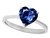 Tommaso Design Created Blue Sapphire Heart Shape 8mm Solitaire Engagement Ring - 27984B8