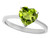 Tommaso Design Genuine Peridot Heart Shape 8mm Solitaire Engagement Ring - 27972A9