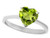 Tommaso Design Genuine Peridot Heart Shape 8mm Solitaire Engagement Ring - 27972A9