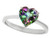 Tommaso Design Mystic Topaz Heart Shape 8mm Solitaire Engagement Ring - 27971A75