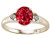 Tommaso Design Round Created Ruby Engagement Ring - 25896B4