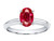 Tommaso Design Oval 8x6mm Created Ruby Solitaire Engagement Ring - 25439B4