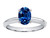 Tommaso Design Oval 8x6mm Created Blue Sapphire Solitaire Engagement Ring - 25440B55