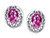 Tommaso Design Oval 6x4mm Created Pink Sapphire Earrings Studs