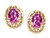 Tommaso Design Oval 6x4mm Created Pink Sapphire Earrings Studs