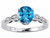 Tommaso Design Round 7mm Genuine Blue Topaz Solitaire Engagement Ring - 24763B75