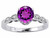 Tommaso Design Genuine Amethyst Solitaire Engagement Ring - 24762B75