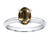 Tommaso Design Genuine Smoky Quartz Oval 8x6mm Solitaire Engagement Ring - 24743B6