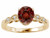 Tommaso Design Genuine Garnet Solitaire Engagement Ring - 24765B6