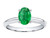 Tommaso Design Genuine Emerald Solitaire Engagement Ring - 24733A7