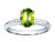 Tommaso Design Oval 8x6mm Genuine Peridot Solitaire Engagement Ring - 24738B7