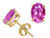 Tommaso Design Oval 7x5mm Created Pink Sapphire Earrings Studs