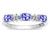 Tommaso Design Oval 5x3mm Genuine Tanzanite three stone oval band - 24432AF75