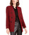 Bar III Women's Houndstooth Collarless Double-Breasted Jacket Black Size 2