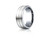 Finejewelers Cobalt Chrome- Silver 8mm Comfort-fit Satin-finished Parallel Silver Inlay Design Ring CF68461CC - CF68461CCBD12