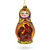 Russian Matryoshka with Nativity Glass Christmas Ornament