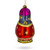 Russian Matryoshka with Nativity Glass Christmas Ornament