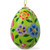 Set of 6 Garden Flowers Ukrainian Wooden Easter Eggs Ornaments Pysanky