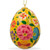 Set of 6 Garden Flowers Ukrainian Wooden Easter Eggs Ornaments Pysanky